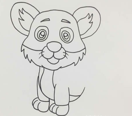 东北虎简笔画步骤