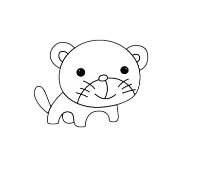 可爱的小老虎简笔画