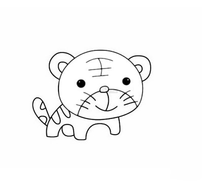 可爱的小老虎简笔画