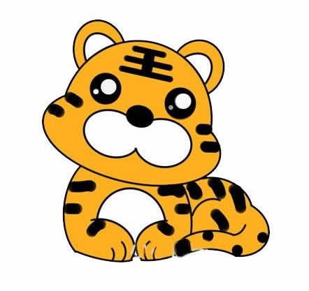 老虎简笔画可爱又简单