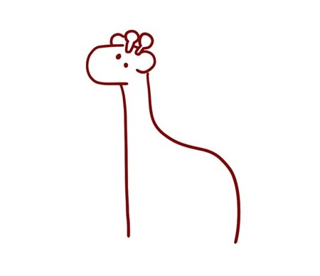 长颈鹿简笔画彩色图片