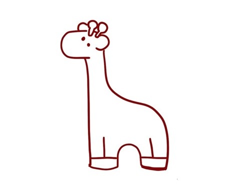 长颈鹿简笔画彩色图片