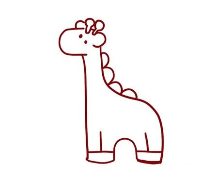 长颈鹿简笔画彩色图片