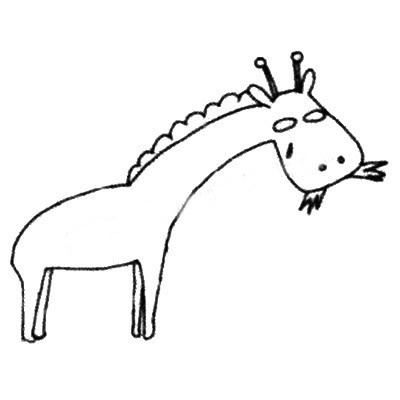 长颈鹿简笔画