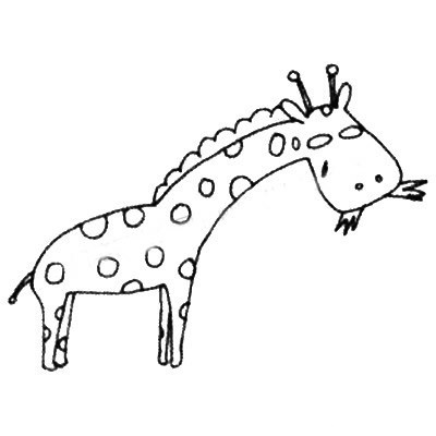 长颈鹿简笔画