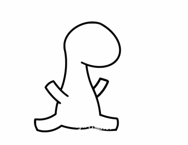 卡通长颈鹿简笔画