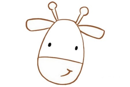 卡通长颈鹿简笔画