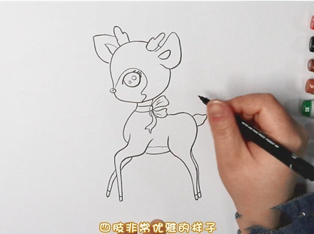 梅花鹿简笔画