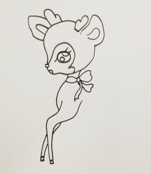 梅花鹿简笔画