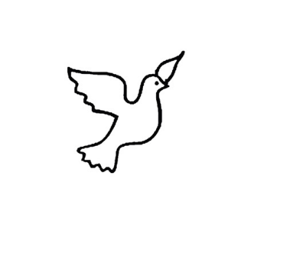 放飞和平鸽的画法