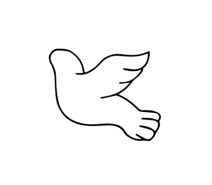 鸽子简笔画