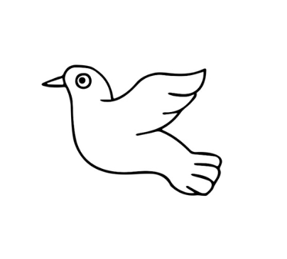 鸽子简笔画