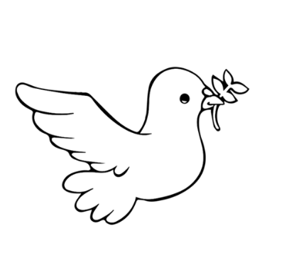 怎么画和平鸽