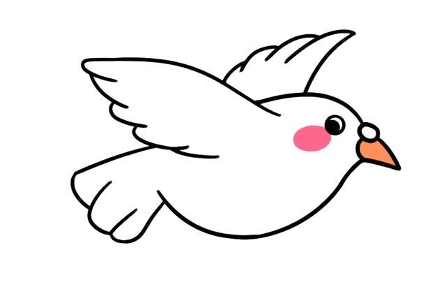 和平鸽简笔画