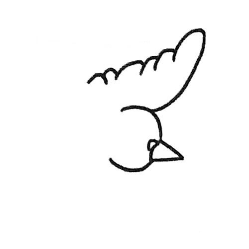 儿童学画简单的鸽子简笔画