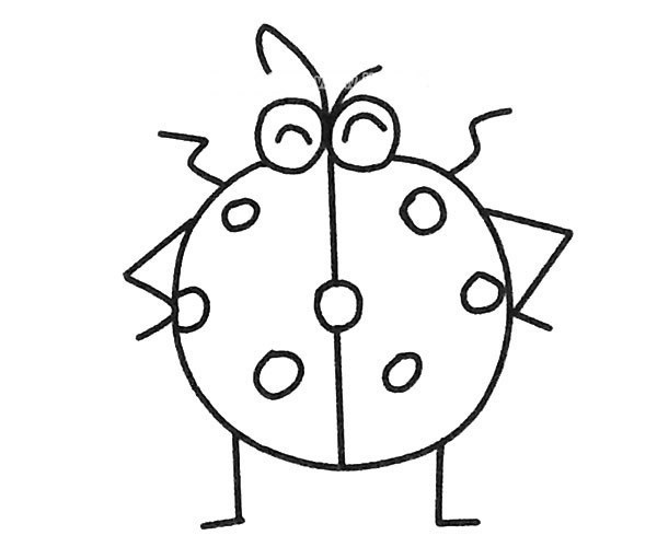 7款卡通七星瓢虫简笔画图片
