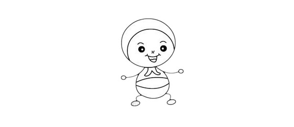卡通瓢虫简笔画