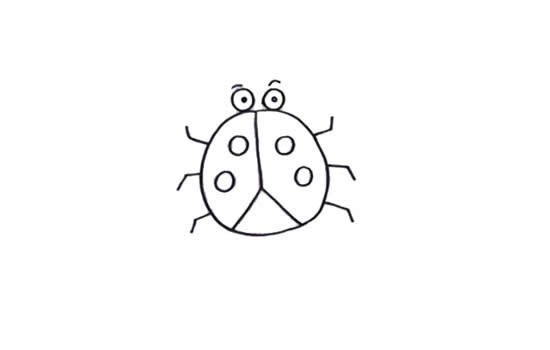 用数字画七星瓢虫简笔画