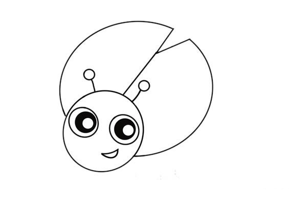 七星瓢虫简笔画彩色画法