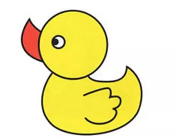 小黄鸭简笔画