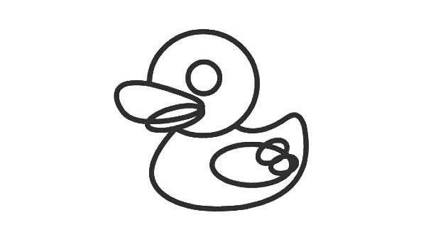 小黄鸭简笔画步骤图解