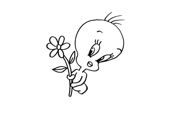 可爱的小黄鸭简笔画