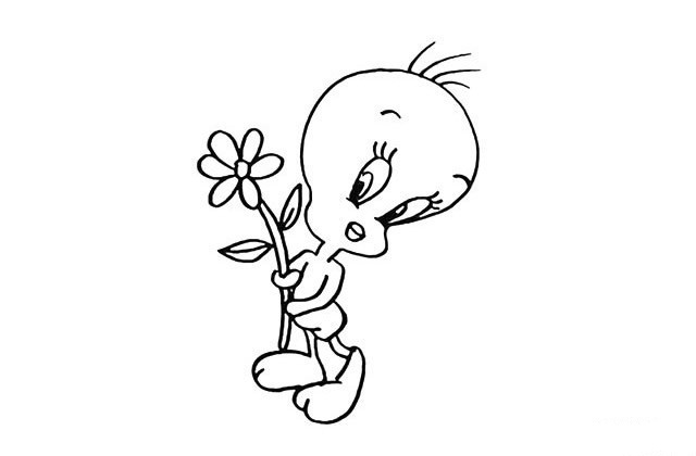 可爱的小黄鸭简笔画