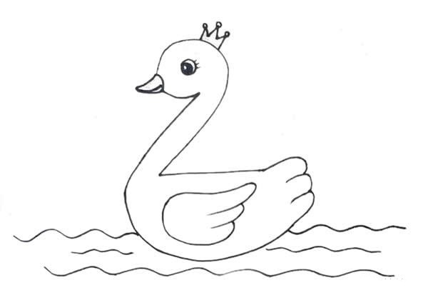 用数字2画小鸭子简笔画