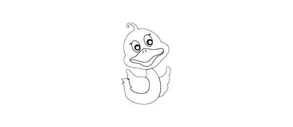 卡通小鸭子简笔画