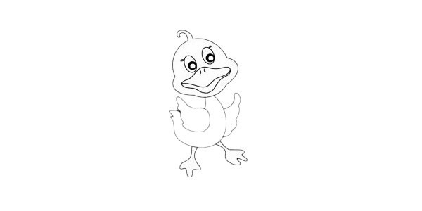卡通小鸭子简笔画