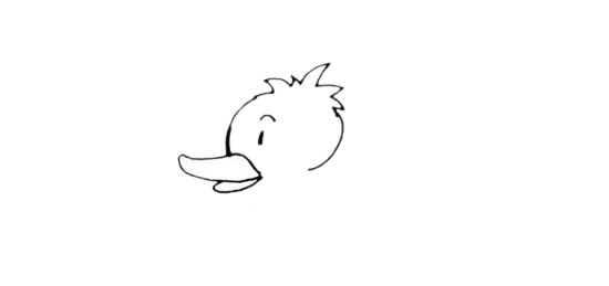 水中的小黄鸭简笔画