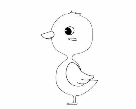 雏鸭简笔画图片大全