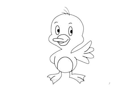 小鸭子简笔画图片大全