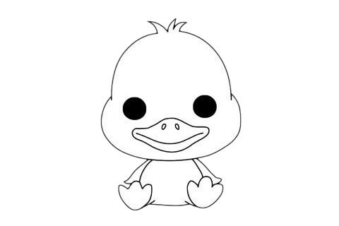 小鸭子简笔画图片大全