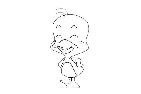 小鸭子简笔画图片大全