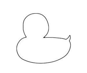 简单的鸭子简笔画