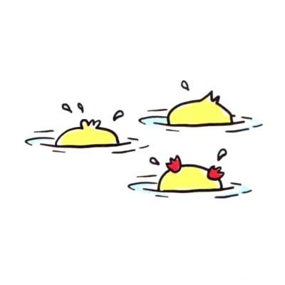 小鸭子简笔画图片