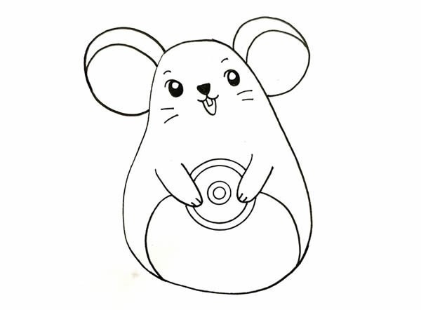 卡通老鼠简笔画
